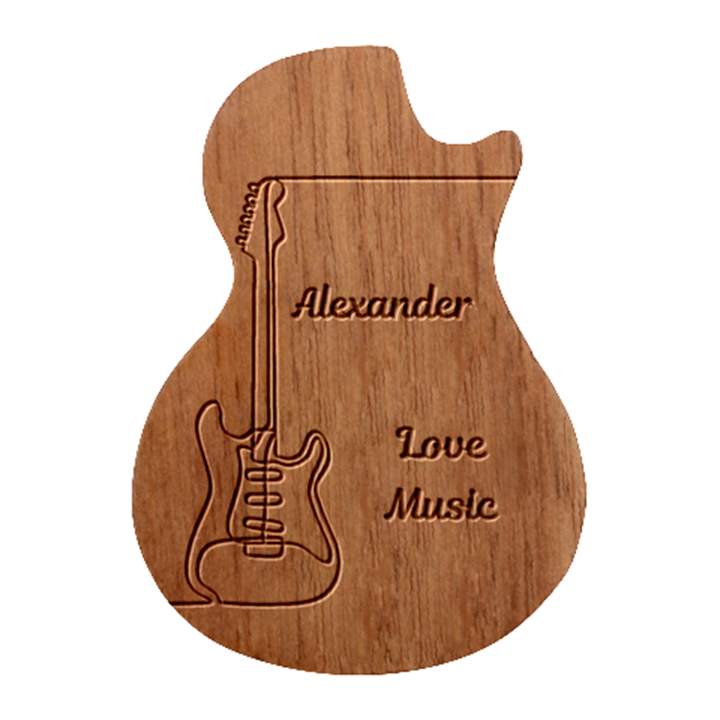 Personalized rock music Guitar Picks Set Guitar Shape Wood Guitar Pick Holder Case And Picks Set