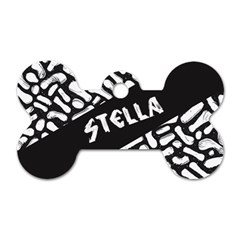 Bone Graphic Pattern Dog Tag Bone (one Side)