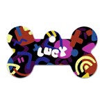 Graphic Pattern Dog Tag Bone (One Side) Front