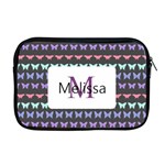Personalized Name Any Text Butterfly Line Apple MacBook Pro 17  Zipper Case Front