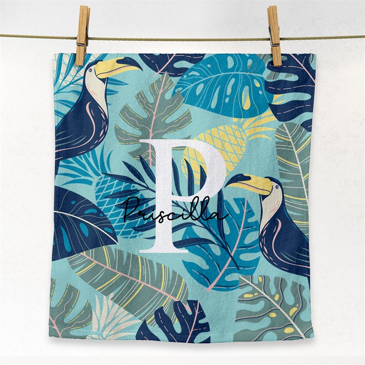 Personalized Name Any Text Toucan Face Towel Face Towel