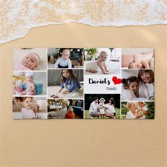 Custom Photo Family Name 54 x27  Super Absorbent Beach Towel	