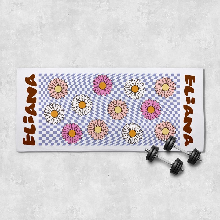 Custom Retro Style Name Any Text 29 X13  Super Absorbent Gym Sports Towel