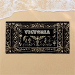 Custom Elegant Frame Any Text Name 54 X27  Super Absorbent Beach Towel	 Front