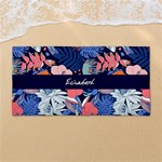 Custom Tropical Summer Name Any Text 54 X27  Super Absorbent Beach Towel	 Front
