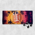 Custom Summer Vibes City Name Any Text 29 X13  Super Absorbent Gym Sports Towel Front