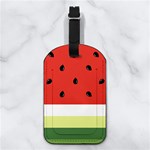 Watermelon Any Text Name Nappa Leather Luggage Tag Rectangle Back